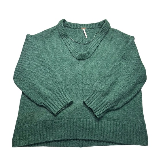 Free People Sweaters - Free People Brookside V-Neck Oversized Sweater Emerald Green Womens Small